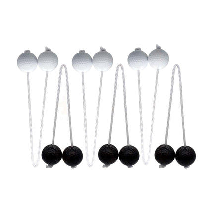 SM SunniMix Ladder Toss Game Replacement Ladder Balls, 2 Colors Tournament with Real Golf Balls, Black & White