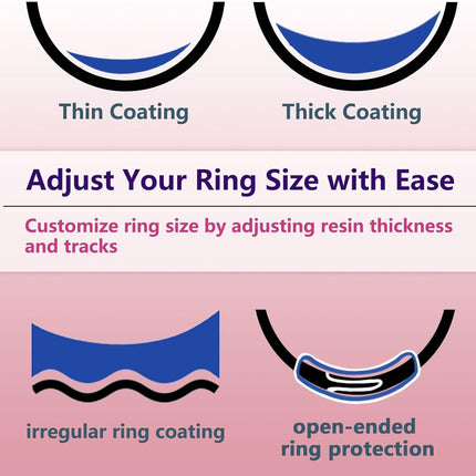 Invisible Ring Sizers for Loose Rings – Adjustable Ring Size Adjuster for Loose Rings Women, Easy Ring Fitter & Spacer, Ring Resizer, Jewelry Sizers & Ring Adjuster for Women, Men, Ring Guard Solution