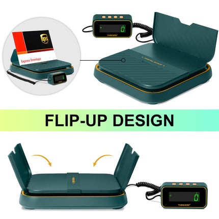 THINKSCALE 86lb Capacity Shipping Scale, 0.1oz Precision, Tare, Hold & Foldable  Small Business & Parcels | Battery & Type-C Charging