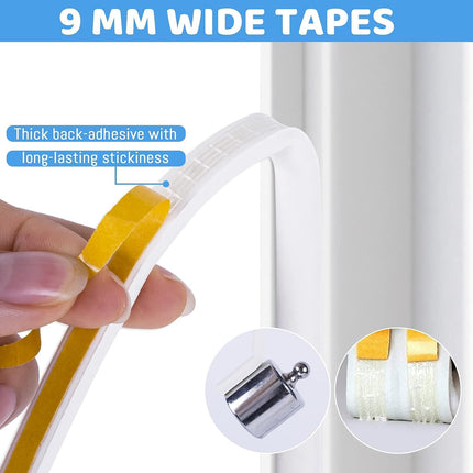 Jabukosu 32.8ft  Indoor Weather Stripping, Doors Windows Self Adhesive Foam, Soundproofing Weatherstrip Waterproof Seal, 7/20" x 6/25", White