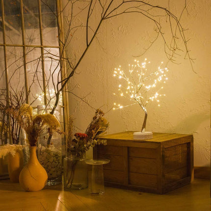 Ruile Fairy Lights Tree Lamp,Tabletop Bonsai Tree Lights for Bedroom,USB&Battery Powered, 20’’ 108 LED Warm White LED,DIY Table Lamp for Room Decor,Wedding Sign,Festival Holiday Or Bar(Warm White)
