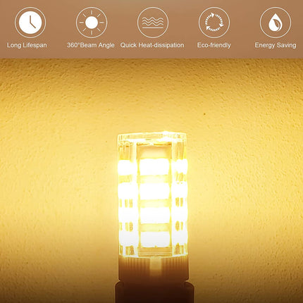 KAKEMONO 8-PACL E12 LED Candelabra Light Bulbs 4W, 40 Watt Halogen Equivalent,Warm White 2700K C7 T4 120V Small Base Non-dimmable for Ceiling Fan Chandelier Pendant Lighting Salt Lamp