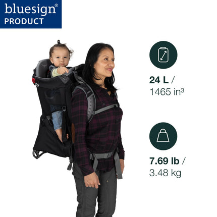 Osprey Poco Child Carrier Backpack - Adjustable Travel Baby Carrier with Sunshade - Comfortable Hiking Carrier for Toddlers, Koreset Green