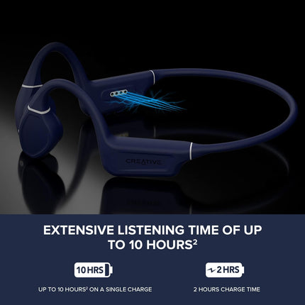 Creative Outlier Free Pro Wireless Bone Conduction Headphones with Bluetooth 5.3 and IPX8 Waterproof