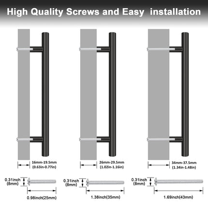IAQWE 25 Pack 128mm Matte Black Cabinet Euro Style Drawer Handles, CAFBAIAQ45BK