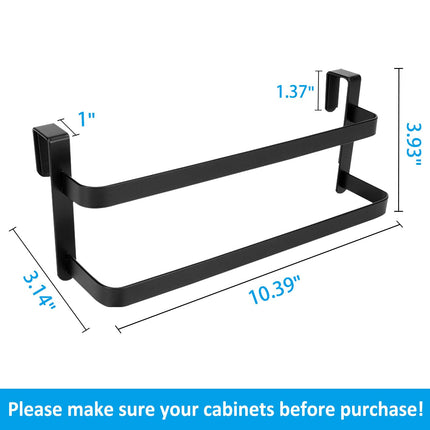 1 Pc Towel Holder for Kitchen Cabinet,Two-Tier Kitchen Towel Rack,Steel Over Cabinet Door Towel Bar,Double Towel Bar Rack,Holds Hand/Dish Towels & Washcloths