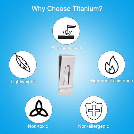 Money Clip Titanium Credit Card Holder Minimalist Slim Cash Wallet for Men Women Christmas Gifts Stocking Stuffers Graduation Gift for Him