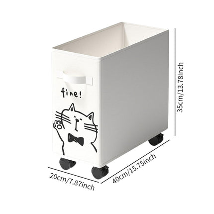Generic Cat Design Under Desk Utility Cart/Storage Basket Mobile Rolling Cart