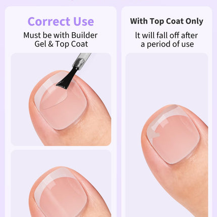 EBANKU 72 Pcs Square French Tips Toe Nail Tips Nude Pink False Fake Nail Tips for DIY Salon Home