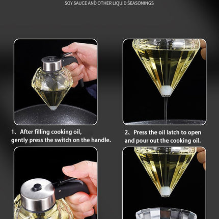 Modern 200ml Honey/Syrup Glass Dispenser with Stand
