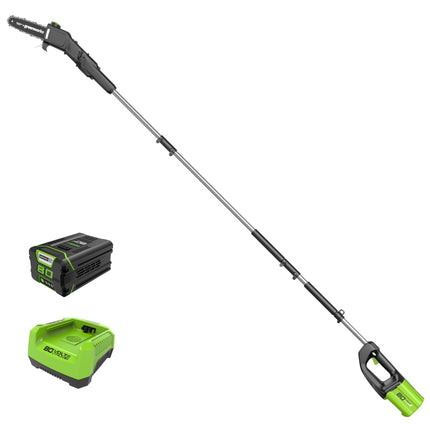 Greenworks 80V 10" Cordless Polesaw, 2.0Ah Battery and Charger Included PS80L210