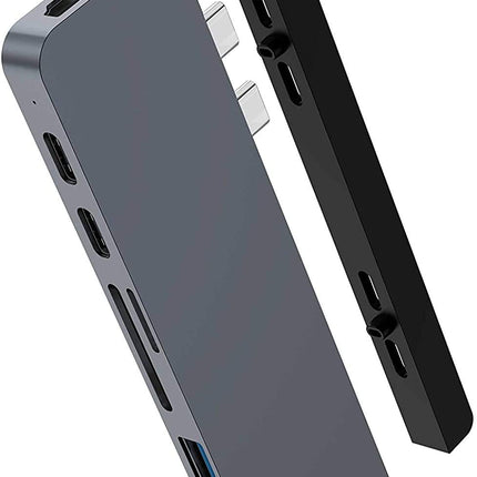 HyperDrive Duo 7-in-2 Hub - USB-C for MacBook Pro/Air - (HD28C-Gray)