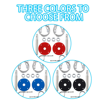 TSUGAMI Car Hood Pins Kit, Stainless Steel Engine Hood Pin Plate Bonnet Lock Clip Set for Reducing Shaking, Automotive Exterior Modification Accessories, Universal for Trailer, Truck, SUV