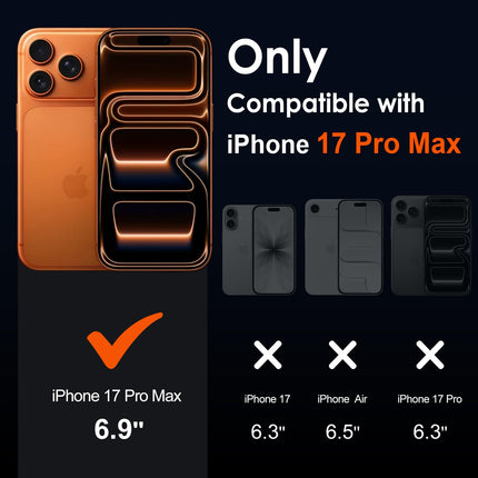 ivoler Magnetic Case for iPhone 17 Pro Max 6.9'' 2025, Compatible with MagSafe, Anti-Slip and Drop-Proof Protective Cover, Clear