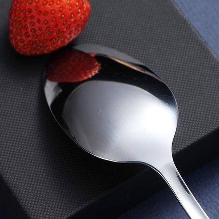Berglander Set of 12, Stainless Steel Shiny Polish Tea Spoons Silverware, Tea Spoon Small Dessert Spoon 6.5" Teaspoons Dishwasher Safe