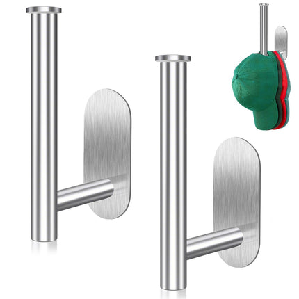 Eiito 2-pack Baseball Hat Hangers, Organizer,Rack, Silver