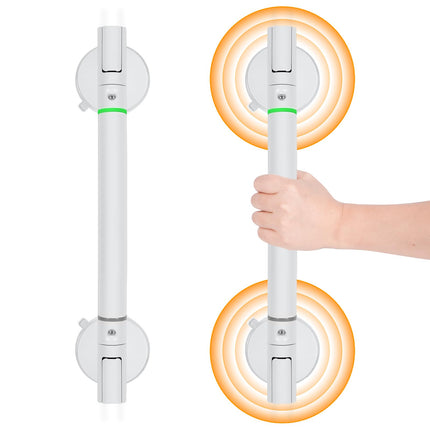 Islafeliz 2-PACK Bathroom No Drilling Waterproof Shower Safety Handle with Suction Cups Assist 18" Grab Bars