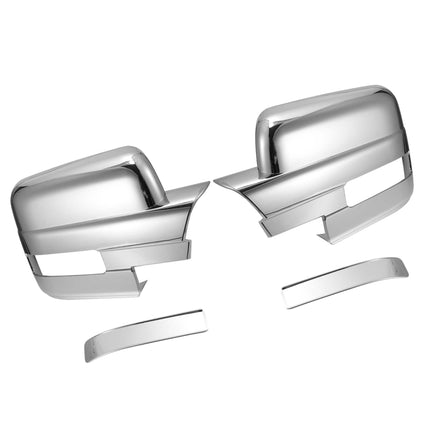 HEROFFIX for Ford F150 2009-2014 Driver Passenger Side Mirror Covers Cap Overlay Rearview Mirror Guard Covers Silver Tone 1 Pair