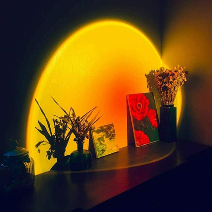 Sunset Light Projection 10W LED Night Light ,180 Degree Rotation Sunset Lamp, Night Light Projector LED Lamp for Photography/Selfie/Home Party/Living Room/Bedroom Decor