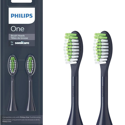 Philips One by Sonicare 2pk Brush Heads, Navy, BH1022/04
