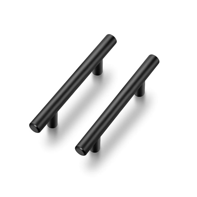 IAQWE 20 Pack 3" (76mm) Hole Center Matte Black Cabinet Drawer Pulls, 36010043BK-24