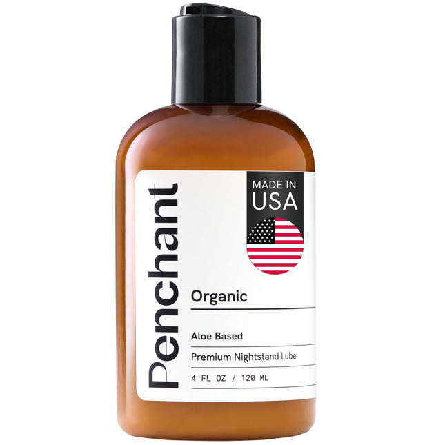 Penchant Organic Personal Lubricant with Organic Aloe Juice – Plant Based, Water Based Lube, pH Balanced for Intimate Use, Unscented 120 ml EACH
