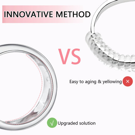Invisible Ring Sizers for Loose Rings – Adjustable Ring Size Adjuster for Loose Rings Women, Easy Ring Fitter & Spacer, Ring Resizer, Jewelry Sizers & Ring Adjuster for Women, Men, Ring Guard Solution