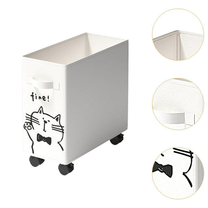 Generic Cat Design Under Desk Utility Cart/Storage Basket Mobile Rolling Cart