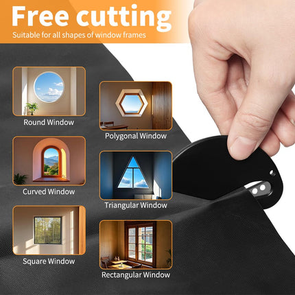 SEEYE Portable 149W x 200H cm Window Covering Blackout Blinds/Shades, No Drill Temporary for Baby, Nursery, Dorm, Travel RV
