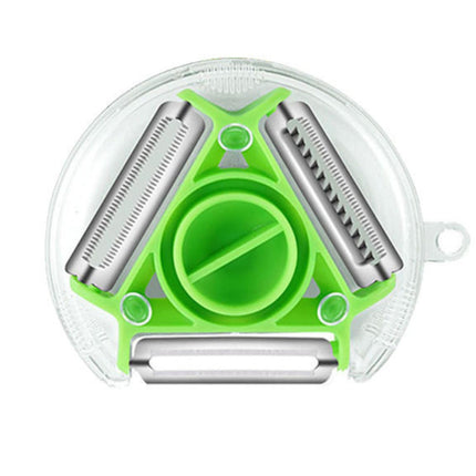 ProChefPrime 3 in 1 Vegetable Fruit Peeler, Multifunctional Stainless Steel Swivel Serrated Julienne Peeler for Kitchen, Veggie Peeler Slicker for Potato, Carrot, Tomato, Apple, Cucumber