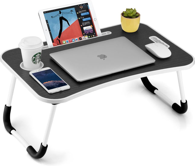 Foldable Tablet and Lap Desk with Cup Holder