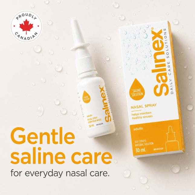 Salinex Adults Congested & Itchy Noses Daily Nasal Care for Allergy & Cold Relief, 30 mL