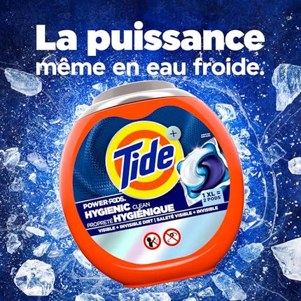 Tide Hygienic Clean Power PODS Laundry Detergent Pacs Original Scent Removes Visible and Invisible Dirt, 45 Count