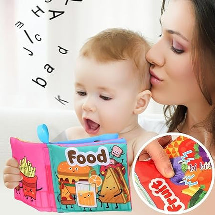 Child's First Soft Books with Rustling Sound,Non-Toxic Cloth Books Toy Set T80