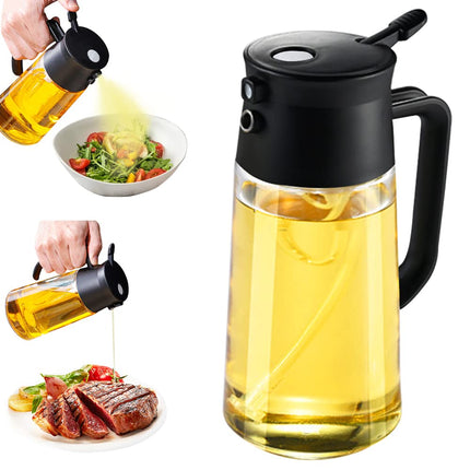 TINMIX 2-in-1 Glass Oil Sprayer and Dispenser for Cooking, 500ml