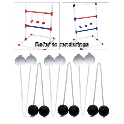 SM SunniMix Ladder Toss Game Replacement Ladder Balls, 2 Colors Tournament with Real Golf Balls, Black & White