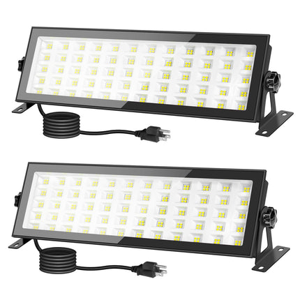 2 Pack 120W IP66 Waterproof Outdoor 16000LM Super Bright LED Garage Light, 5000K Daylight White LED Exterior Light