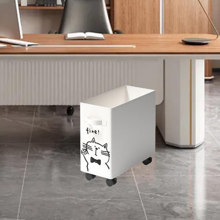 Generic Cat Design Under Desk Utility Cart/Storage Basket Mobile Rolling Cart