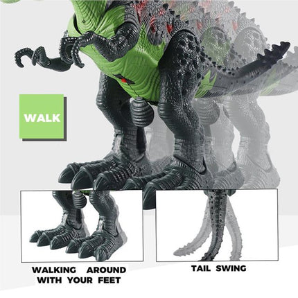 BeebeeRun RC Dinosaur Animal Toy with Remote Control Sounds Electric Walking Animals Toys Laying Eggs Spray Toys