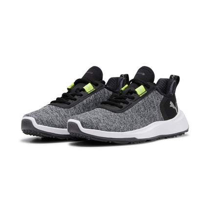 PUMA Golf Unisex-Child Fusion Crush Sport Jr Golf Shoes, Puma Black-Electric, 4 Big Kid