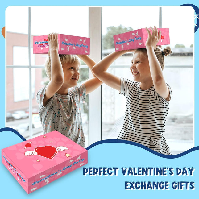 ONEHAUS 30 Pack Valentine's Day Cards for Kids, Valentine Cards Exchange,School Valentines Day Gift,Class Game Prizes, Valentines Party Favor Supplies