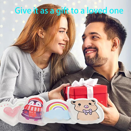 Reusable Heat Packs, Cartoon Warm Hands Treasure, Hand Warmers, Reusable Hand Warmers, Heating Packs, Hot Compress, Hand Click on Body Gel Heater (Heart)
