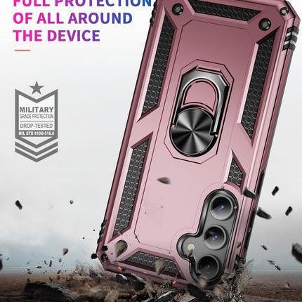 CQUIK Phone Case for Samsung Galaxy S23 FE 5G Case with Ring Stand Magnetic Kickstand for Samsung Galaxy S23 S23 FE