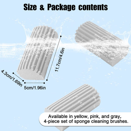 1pc Dust Cleaning Sponge Damp Clean Duster Sponge Cleaning Brush Magical Dust Cleaning Sponge for Cleaning Blinds Glass Baseboards Vents Railings Mirrors, GREY