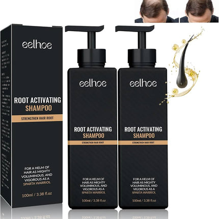 EELHOE 2-PACK Root Activator Hair Growth Shampoo for Fast Growth, Hair Thickening, 100ml each bottle