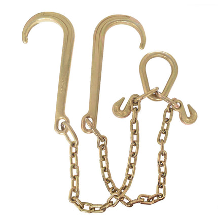 munirater 5/16 in x 2 ft Grade 70 Tow Chain 15 J Hook and T Hook Mini J Hook Recovery Wrecker Axle Tow Truck Chain