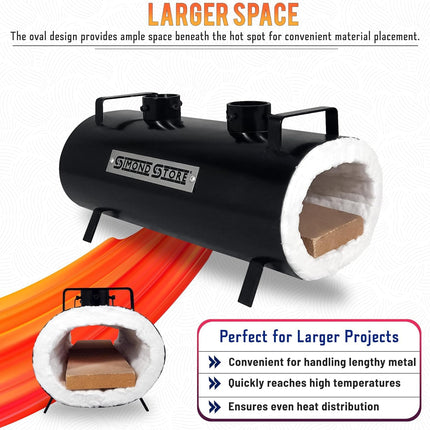 Simond Store PFI-20 Portable Propane Double Burner High Efficiency Rectangular Farrier Forge for Blacksmiths, Metal Workers, Jewelers, and Hobbyists #C6