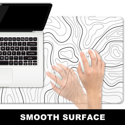 BOSOBO 80x30cm Minimalist Abstract Lines Large Desk Gaming Mouse Pad Mat