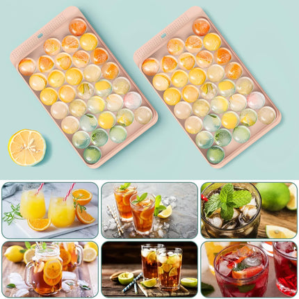 VEHHE 3 Pack Round Ice Cube Trays, 1.1"*99PCS Circle Ice Cube Tray, BPA Free, Pin)
