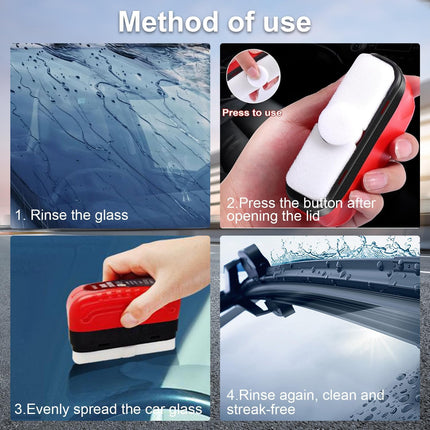 EINESUN 120ml Automotive Oil Film Cleaning Brush for Car Windows, Clear Vision Glass Cleaner, Windshield Cleaner, Anti-Rain Fog Cleaning Glass Brush with Refill, Improves Clarity